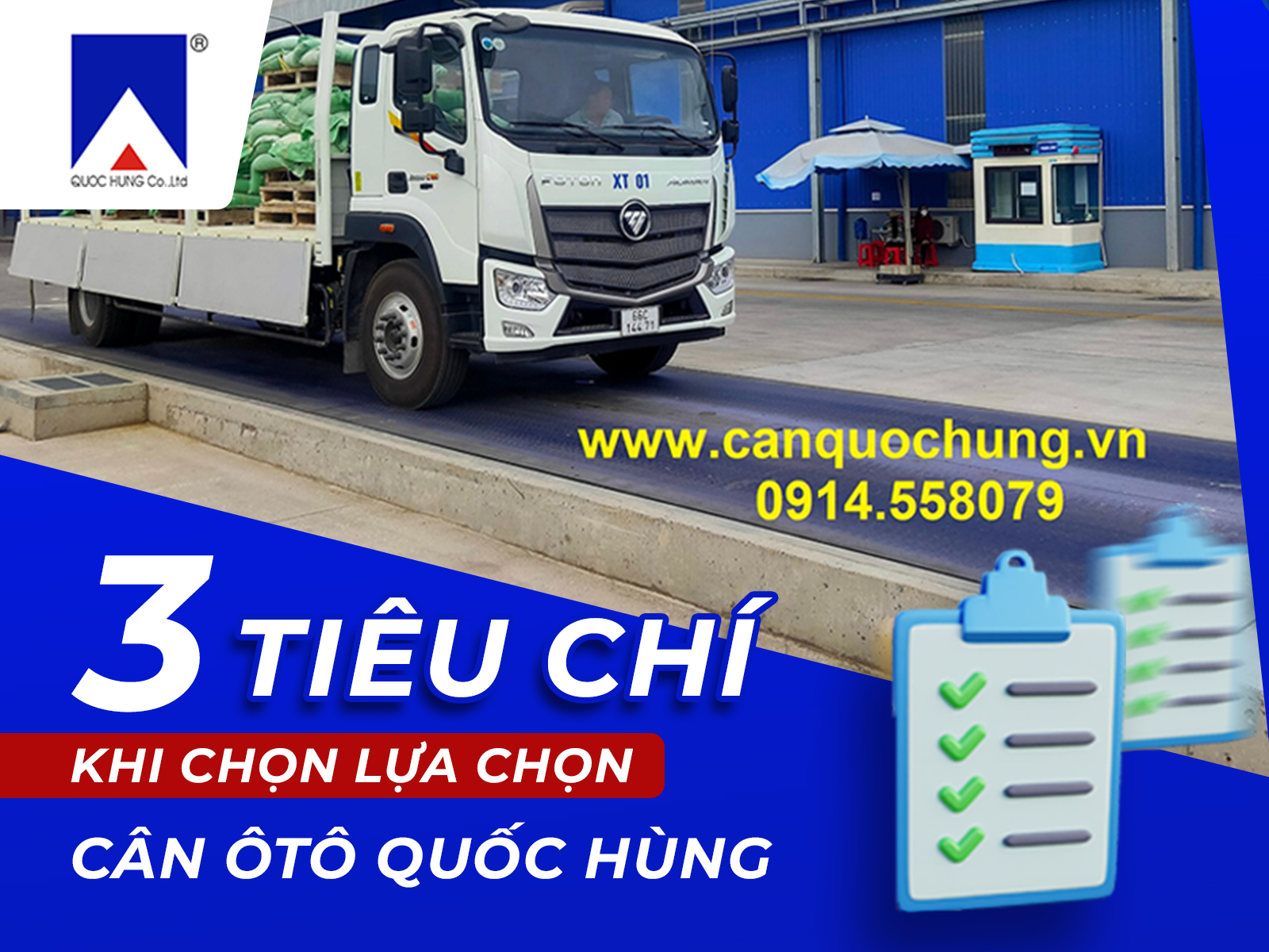 3 tiêu chí lựa chọn cân ô tô Quốc Hùng