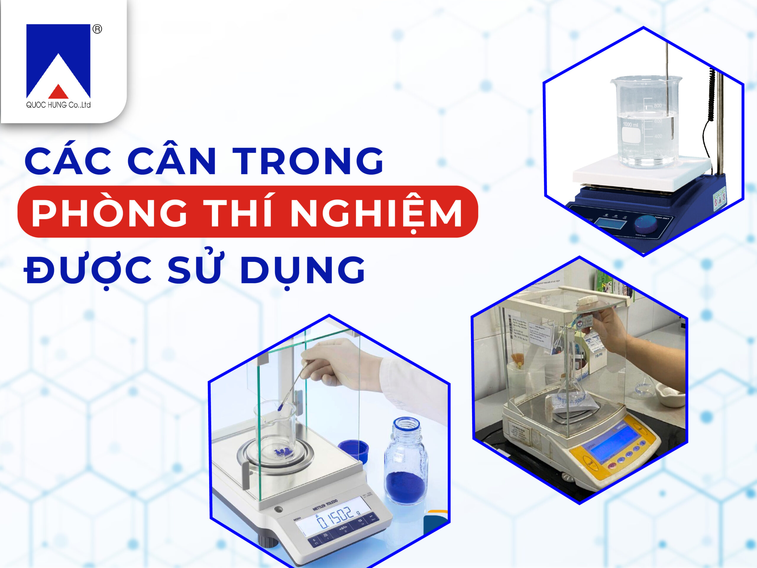 Các loại cân điện tử trong phòng thí nghiệm được sử dụng