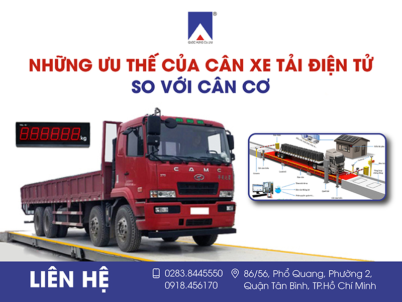 NHỮNG ƯU THẾ CỦA CÂN XE TẢI ĐIỆN TỬ SO VỚI CÂN CƠ