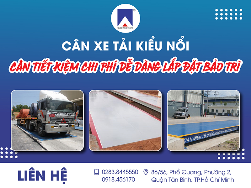 CÂN XE TẢI KIỂU NỔI - CÂN TIẾT KIỆM CHI PHÍ DỄ DÀNG LẮP ĐẶT BẢO TRÌ