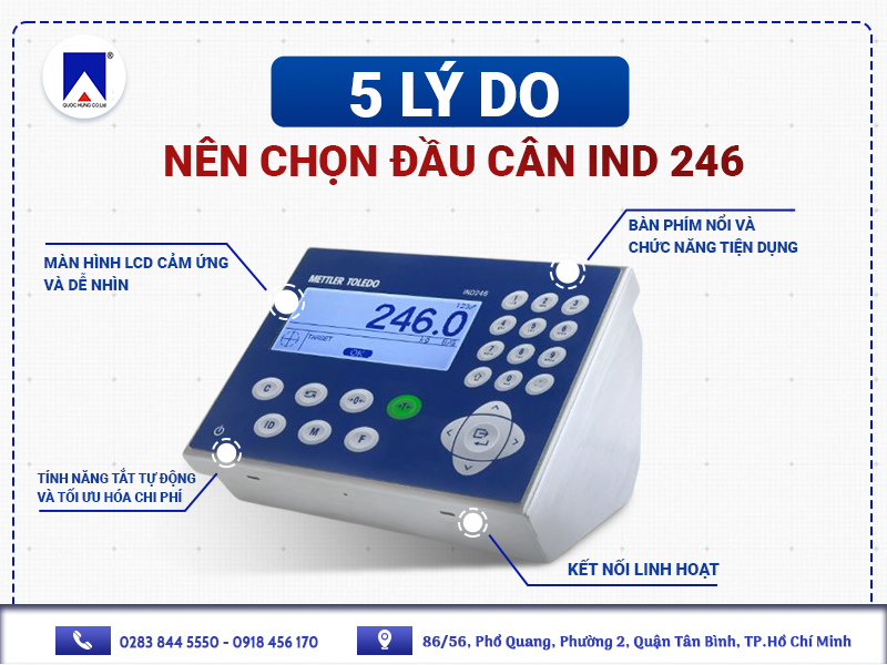 5 LÝ DO NÊN CHỌN ĐẦU CÂN IND 246