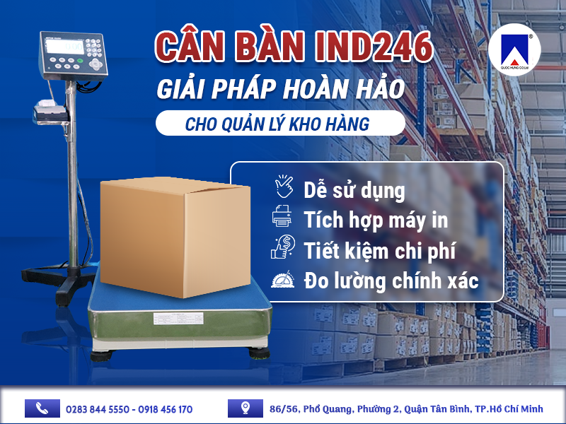 CÂN BÀN IND246 TÍCH HỢP MÁY IN: GIẢI PHÁP HOÀN HẢO CHO QUẢN LÝ KHO HÀNG