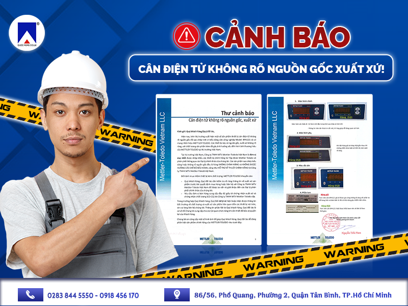  THƯ CẢNH BÁO: CÂN ĐIỆN TỬ KHÔNG RÕ NGUỒN GỐC XUẤT XỨ!