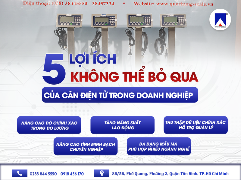 5 LỢI ÍCH CỦA CÂN ĐIỆN TỬ TRONG DOANH NGHIỆP