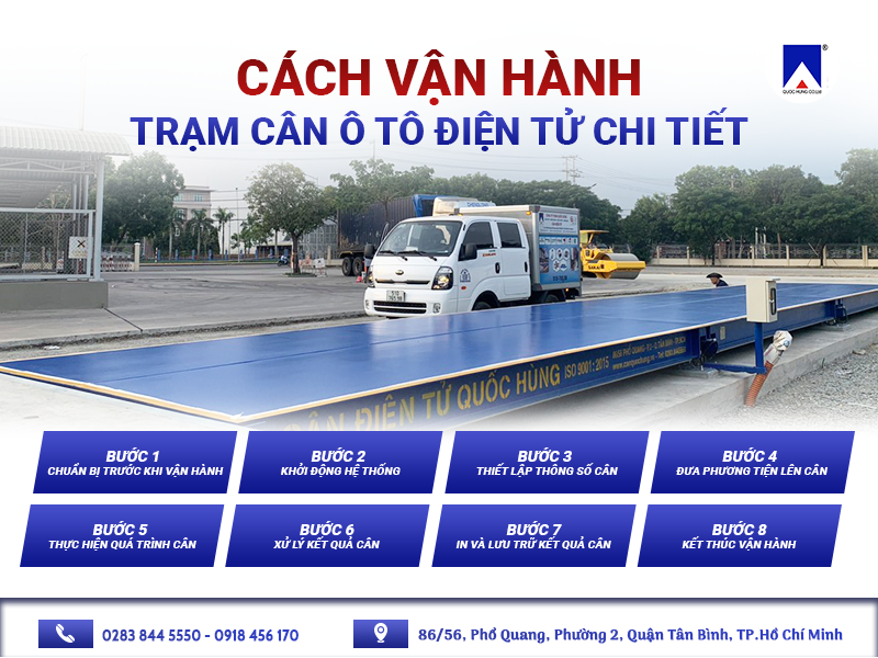 CÁCH VẬN HÀNH TRẠM CÂN Ô TÔ ĐIỆN TỬ CHI TIẾT