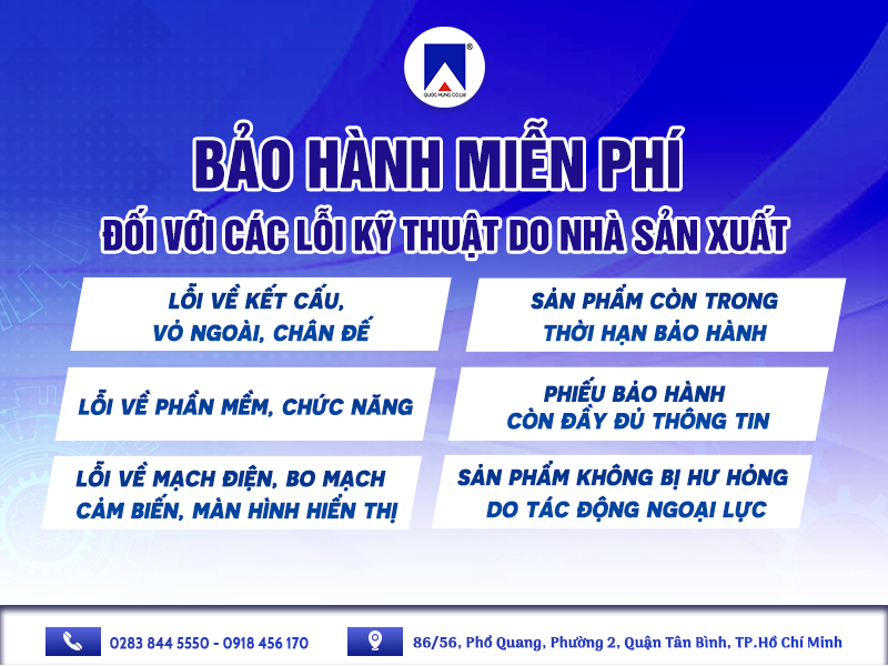 CÂN ĐIỆN TỬ QUỐC HÙNG: CHÍNH SÁCH BẢO HÀNH HẤP DẪN